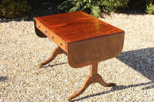 LATE 18TH CENTURY MAHOGANY AND INLAID SOFA TABLE - ADDITIONAL PHOTO 1