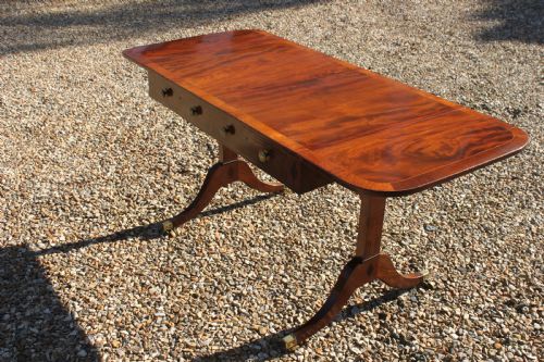 LATE 18TH CENTURY MAHOGANY AND INLAID SOFA TABLE - ADDITIONAL PHOTO 8