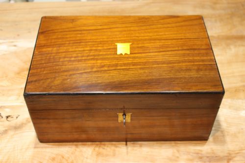 a victorian walnut writing slope - CATEGORY: ANTIQUE BOXES - DATED VICTORIAN
