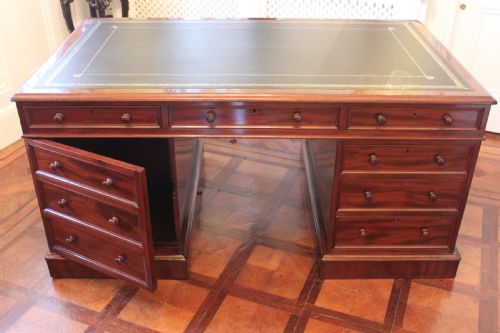 early victorian mahogany partners desk - CATEGORY: ANTIQUE DESKS - DATED 19TH CENTURY