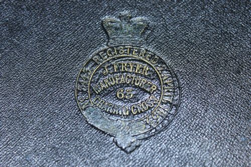 A RARE BLACK LEATHER BOUND WRITING SLOPE BY J FRYER CHARING CROSS LONDON - ADDITIONAL PHOTO 17
