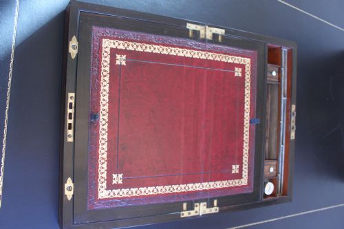 19TH CENTURY ROSEWOOD WRITING SLOPE - ADDITIONAL PHOTO 11