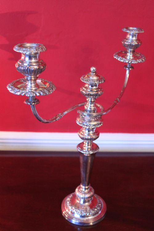 A MAGNIFICENT PAIR OF OLD SHEFFIELD PLATE CANDELABRA - ADDITIONAL PHOTO 3