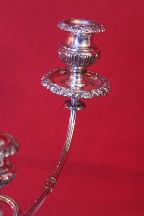 A MAGNIFICENT PAIR OF OLD SHEFFIELD PLATE CANDELABRA - ADDITIONAL PHOTO 6