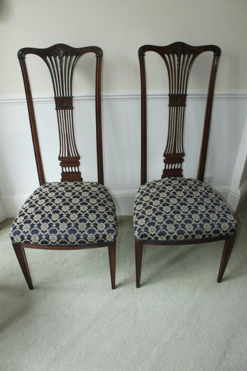 fine pair of edwardian hall chairs - CATEGORY: ANTIQUE CHAIRS - DATED EDWARDIAN