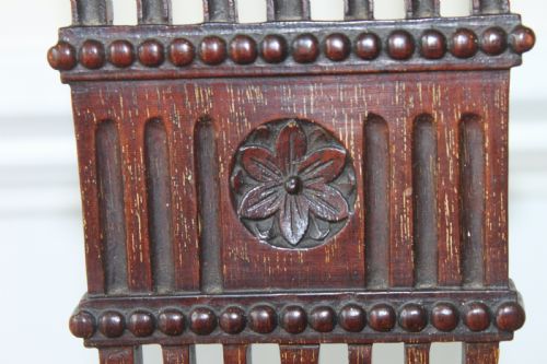 FINE PAIR OF EDWARDIAN HALL CHAIRS - ADDITIONAL PHOTO 4