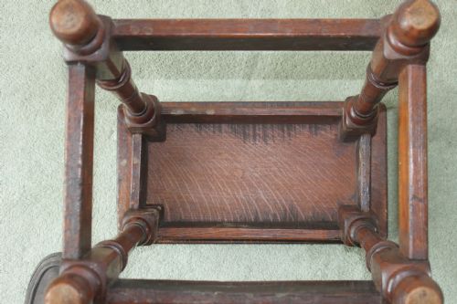 19TH CENTURY OAK JOINED STOOL - ADDITIONAL PHOTO 4