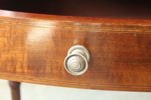 A FINE QUALITY EDWARDIAN INLAID BOWFRONT MAHOGANY MUSIC CABINET - ADDITIONAL PHOTO 8