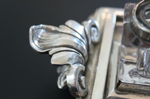 SILVER PLATED INK STAND - ADDITIONAL PHOTO 2