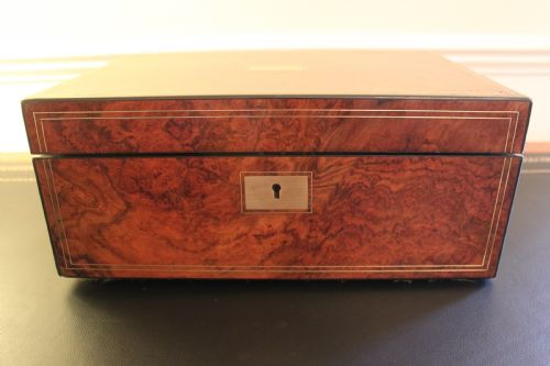 VICTORIAN WRITING SLOPE WALNUT WITH SECRET DRAWERS - ADDITIONAL PHOTO 1