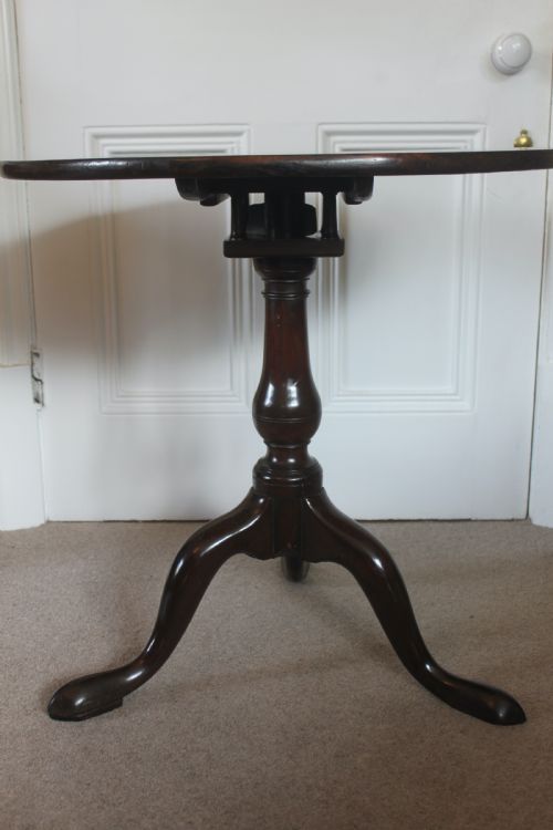GEORGE III MAHOGANY BIRDCAGE TABLE - ADDITIONAL PHOTO 3