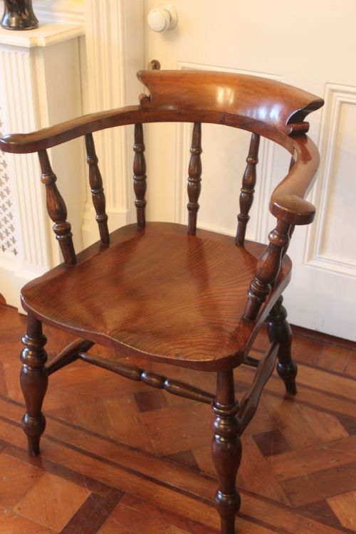VICTORIAN SMOKERS BOW ARMCHAIR - ADDITIONAL PHOTO 1