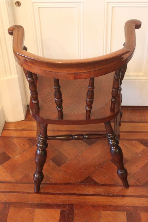 VICTORIAN SMOKERS BOW ARMCHAIR - ADDITIONAL PHOTO 4
