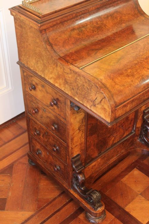 A FINE VICTORIAN DAVENPORT DESK - ADDITIONAL PHOTO 2