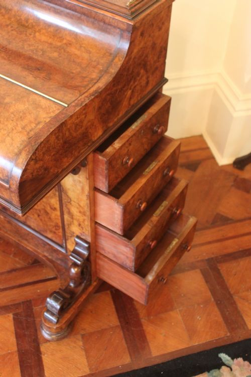 A FINE VICTORIAN DAVENPORT DESK - ADDITIONAL PHOTO 6