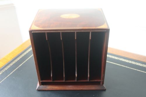 EDWARDIAN LETTER RACK DESK TIDY STATIONARY BOX - ADDITIONAL PHOTO 1