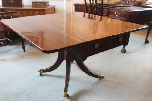 REGENCY PERIOD BRASS INLAID SUPPER OR PEMBROKE TABLE - ADDITIONAL PHOTO 8