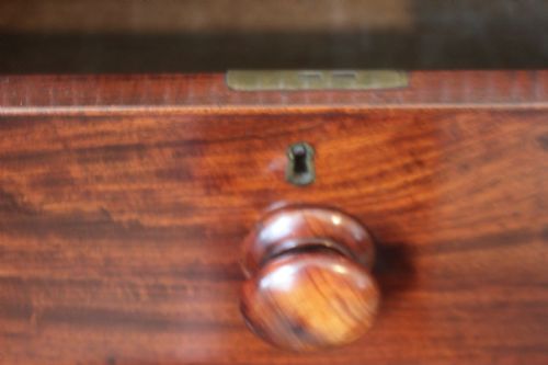 A GEORGE IV PERIOD MAHOGANY CHEST OF DRAWERS - ADDITIONAL PHOTO 5