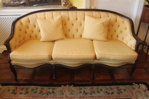 a victorian walnut louis xvi style three seater sofa - CATEGORY: ANTIQUE SOFAS - DATED VICTORIAN
