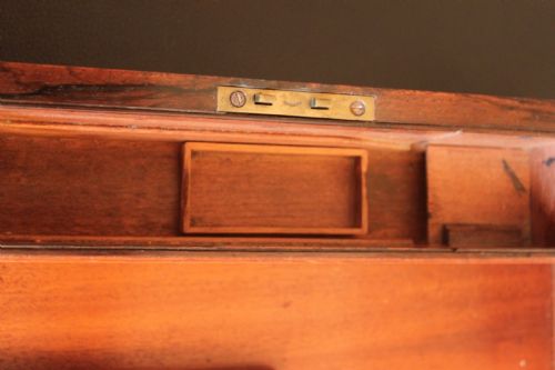 VICTORIAN AND BRASS BOUND ROSEWOOD WRITING SLOPE - ADDITIONAL PHOTO 10