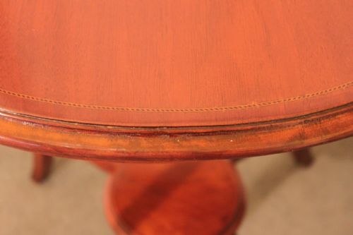 EDWARDIAN INLAID LAMP OR OCCASIONAL TABLE - ADDITIONAL PHOTO 4