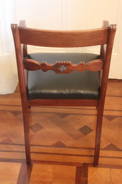 REGENCY PERIOD MAHOGANY DESK CHAIR - ADDITIONAL PHOTO 2