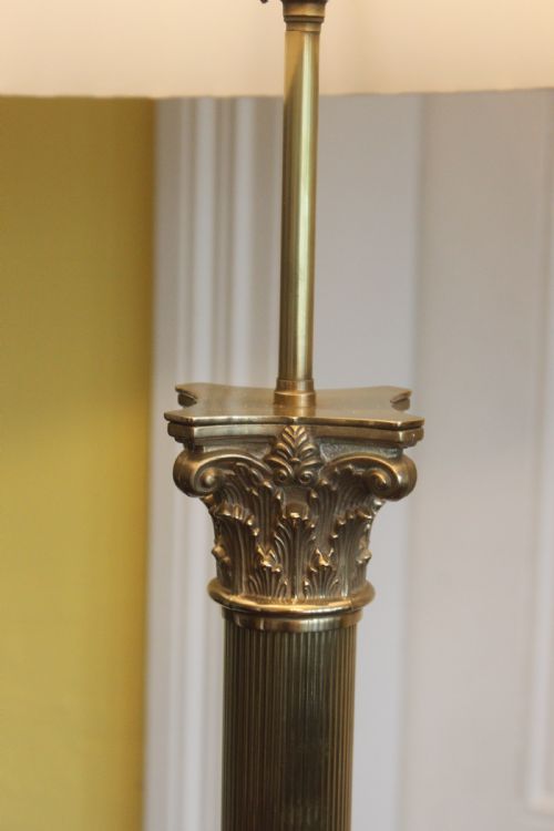 EARLY 20TH CENTURY BRASS STANDARD LAMP - ADDITIONAL PHOTO 4