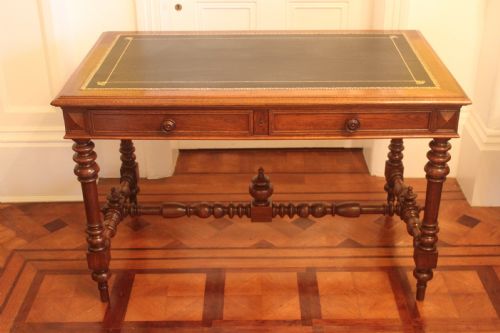 FRENCH OAK DESK OR LIBRARY TABLE - ADDITIONAL PHOTO 1