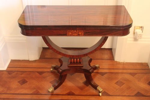 Regency Rosewood Card Table