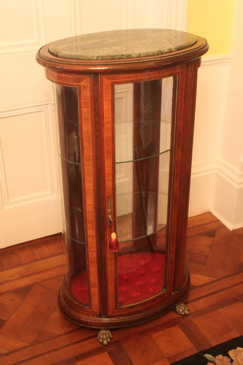 FRENCH INLAID VITRINE OR BIJOUTERIE CABINET - ADDITIONAL PHOTO 1