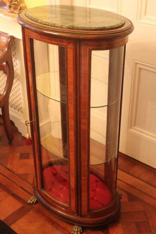 FRENCH INLAID VITRINE OR BIJOUTERIE CABINET - ADDITIONAL PHOTO 2