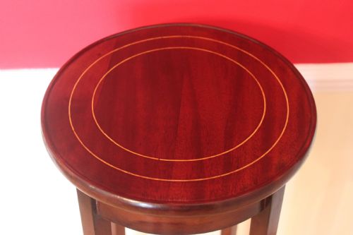 EDWARDIAN MAHOGANY LINE INLAID JARDINIERE STAND - ADDITIONAL PHOTO 1