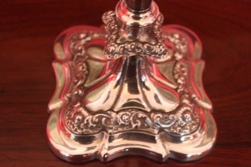PAIR OF VICTORIAN SILVER PLATED CANDLESTICKS - ADDITIONAL PHOTO 1