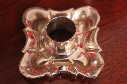 PAIR OF VICTORIAN SILVER PLATED CANDLESTICKS - ADDITIONAL PHOTO 4