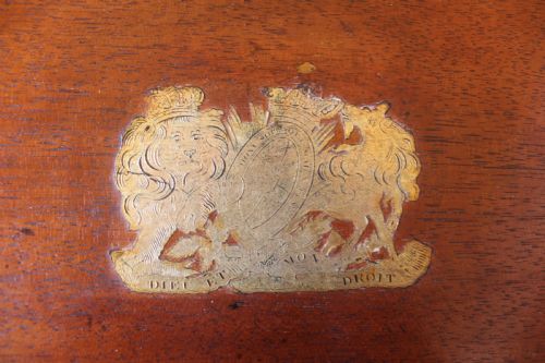 REGENCY ROSEWOOD AND BRASS INLAID WRITING SLOPE - ADDITIONAL PHOTO 9