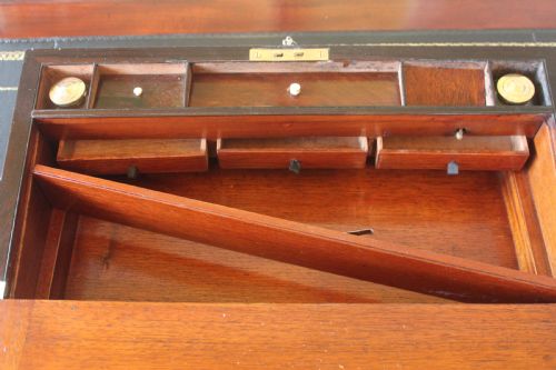 REGENCY ROSEWOOD AND BRASS INLAID WRITING SLOPE - ADDITIONAL PHOTO 13