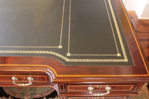 LATE 19TH CENTURY SHERATON REVIVAL DESK - ADDITIONAL PHOTO 11
