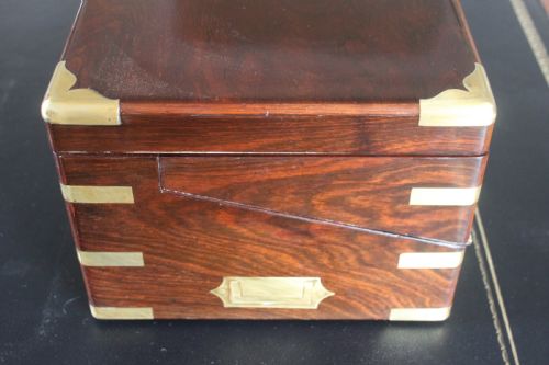 LARGE MILITARY CAMPAIGN BIFOLD SLOPE WITH SECRET DRAWERS - ADDITIONAL PHOTO 3