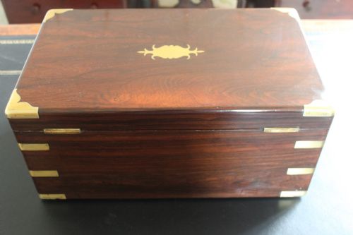 LARGE MILITARY CAMPAIGN BIFOLD SLOPE WITH SECRET DRAWERS - ADDITIONAL PHOTO 4