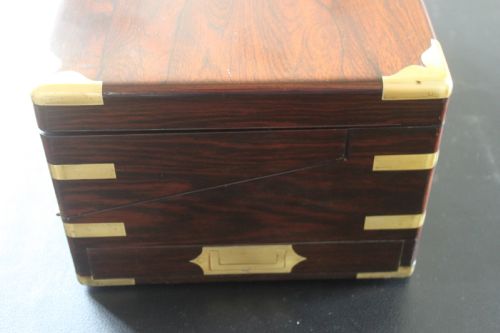 LARGE MILITARY CAMPAIGN BIFOLD SLOPE WITH SECRET DRAWERS - ADDITIONAL PHOTO 5