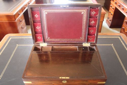 LARGE MILITARY CAMPAIGN BIFOLD SLOPE WITH SECRET DRAWERS - ADDITIONAL PHOTO 7