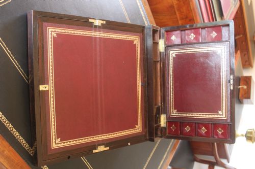 LARGE MILITARY CAMPAIGN BIFOLD SLOPE WITH SECRET DRAWERS - ADDITIONAL PHOTO 8