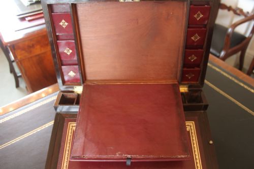 LARGE MILITARY CAMPAIGN BIFOLD SLOPE WITH SECRET DRAWERS - ADDITIONAL PHOTO 9