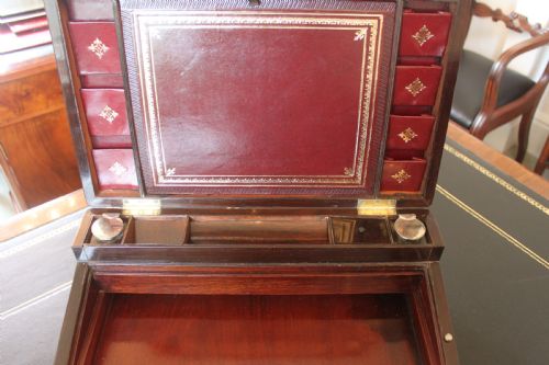 LARGE MILITARY CAMPAIGN BIFOLD SLOPE WITH SECRET DRAWERS - ADDITIONAL PHOTO 10