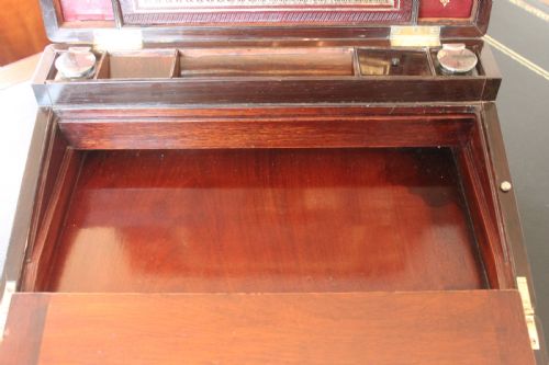 LARGE MILITARY CAMPAIGN BIFOLD SLOPE WITH SECRET DRAWERS - ADDITIONAL PHOTO 11