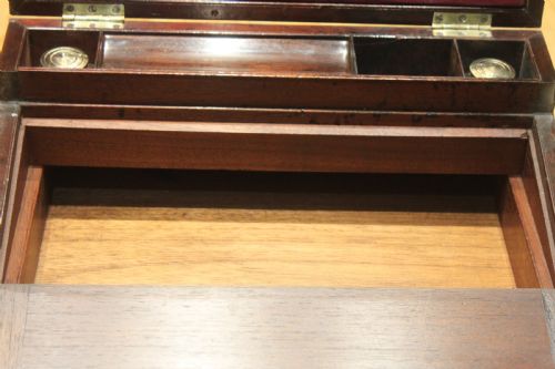 LATE GEORGIAN MAHOGANY CAMPAIGN BIFOLD WRITING SLOPE - ADDITIONAL PHOTO 12