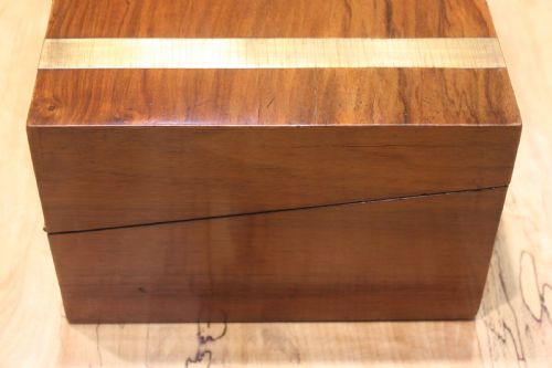 VICTORIAN WALNUT BRASS BOUND WRITING SLOPE - ADDITIONAL PHOTO 1