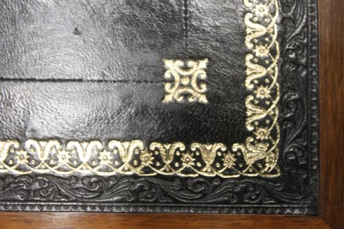 VICTORIAN WALNUT BRASS BOUND WRITING SLOPE - ADDITIONAL PHOTO 4
