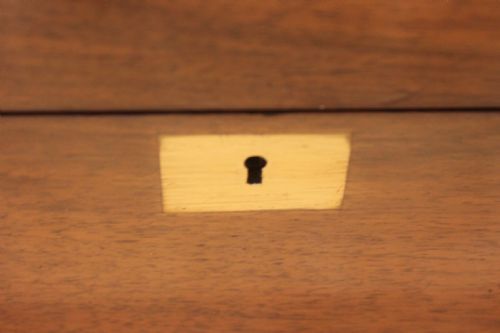 VICTORIAN WALNUT BRASS BOUND WRITING SLOPE - ADDITIONAL PHOTO 11