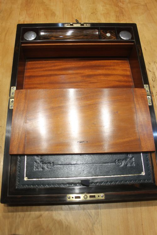 A FINE 19TH CENTURY COROMANDEL WRITING SLOPE - ADDITIONAL PHOTO 12